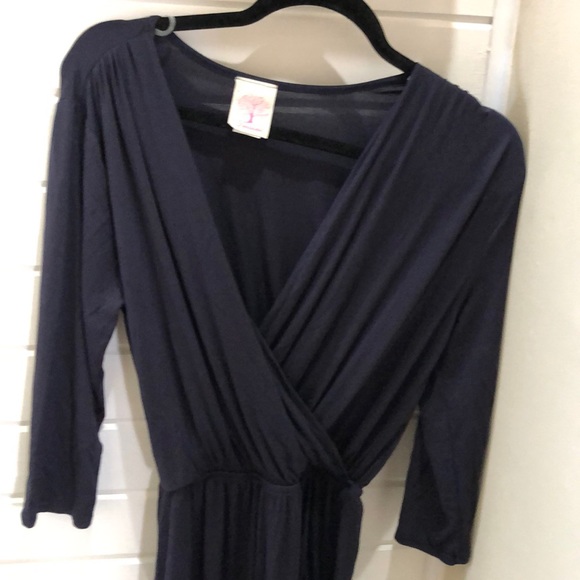 Navy Blue Long Sleeve Jump Suit - Picture 2 of 2